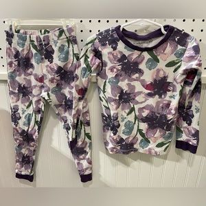 Burts Bees purple flower pajama set